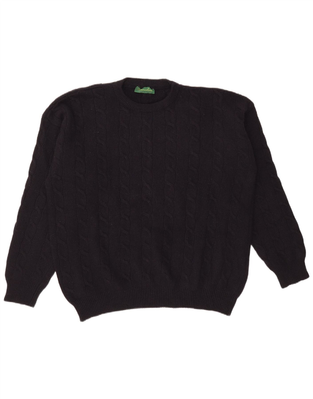Zanolini Herre Crew Neck Jumper Sweater XL Navy Blue Virgin Wool
