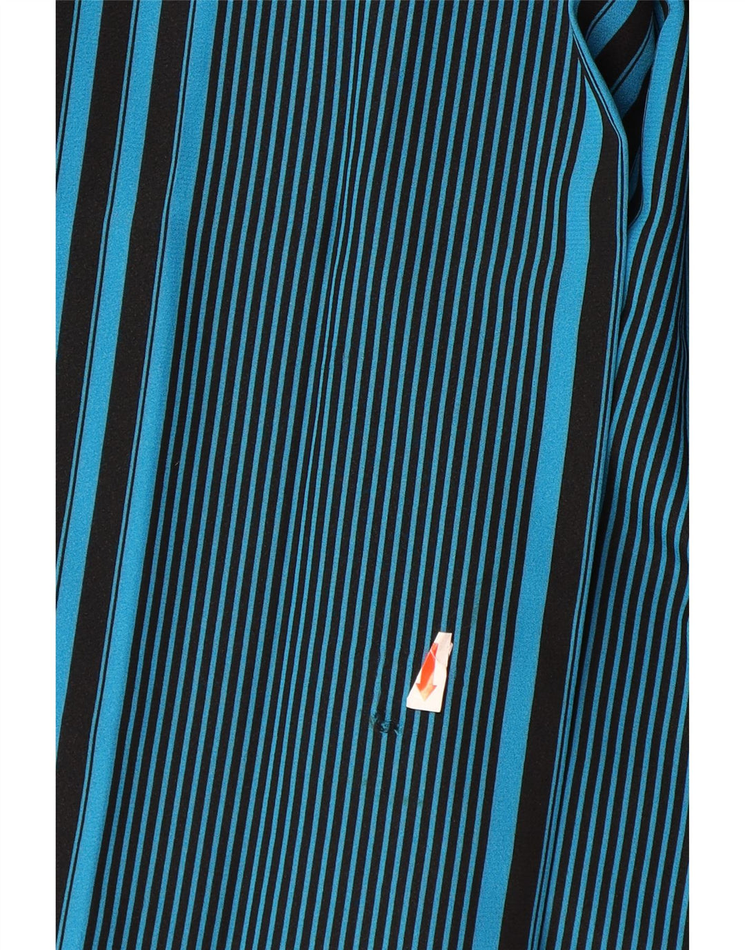 VINTAGE plisseret nederdel til kvinder IT 44 Medium W32 blå stribet polyester