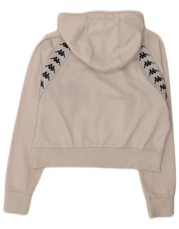 Kappa Dame Oversized grafisk hættetrøje Sweater UK 10 Small White