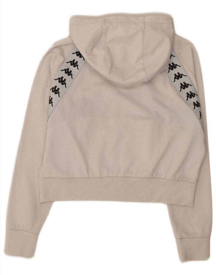 Kappa Dame Oversized grafisk hættetrøje Sweater UK 10 Small White