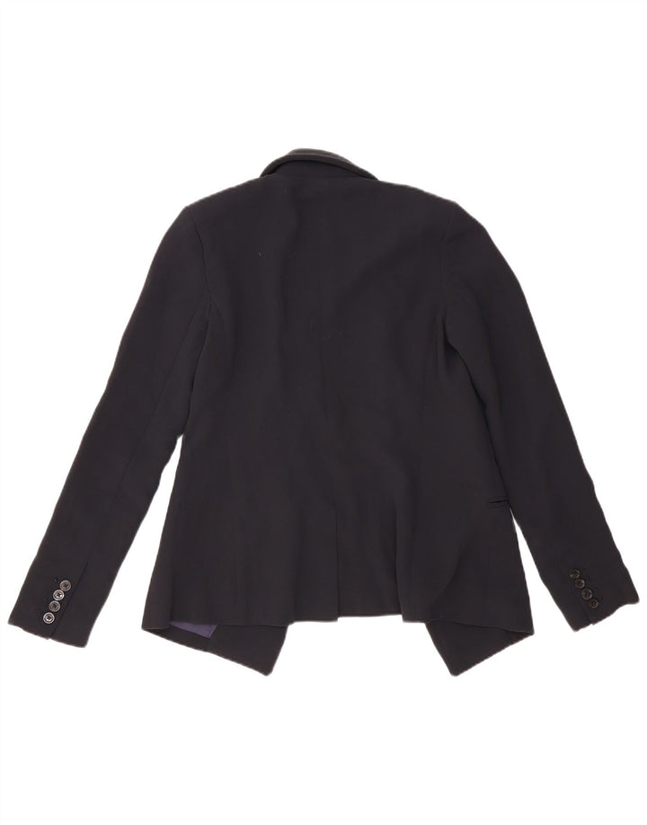 Michael Kors Womens Open Blazer Jacket US 4 Small Black Polyester