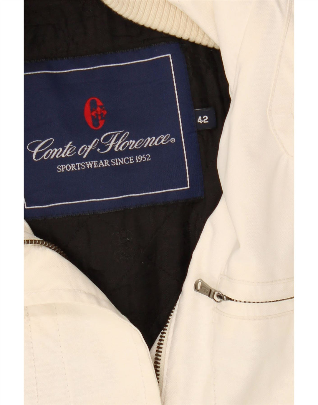 Conte of Florence Utility Jakke IT 42 Medium Hvid Nylon til kvinder