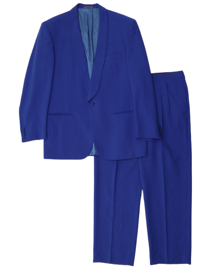 Pierre Cardin Herre 1 knap 2 stykke jakkesæt IT 52 XL W34 L30 blå uld
