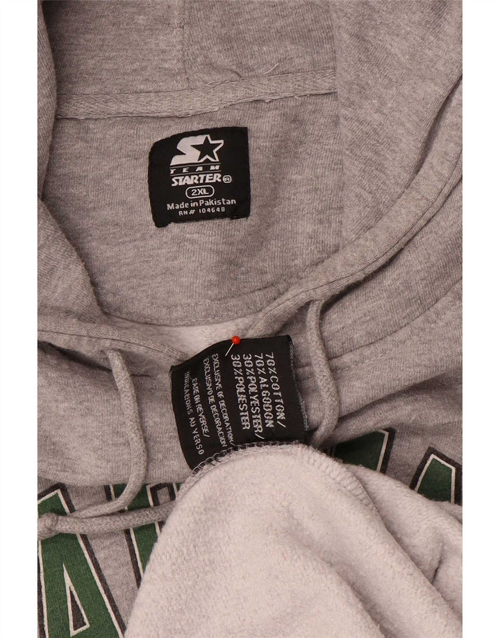 Starter Herre Marshall Thundering Herd Graphic Hoodie Jumper 2XL Grå Bomuld