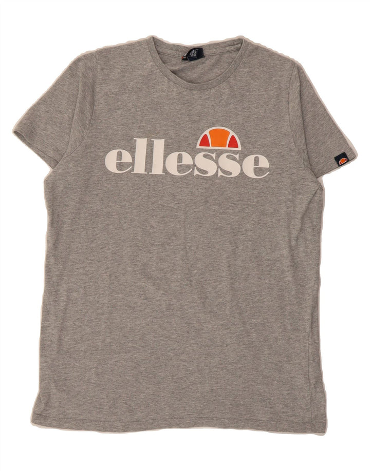 ELLESSE Boys Graphic T-Shirt Top 13-14 Years Grey Cotton Vintage Ellesse and Second-Hand Ellesse from Messina Hembry 