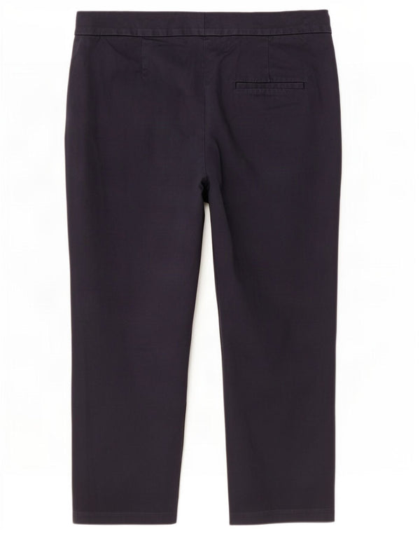 Marks & Spencer Dame Cropped Trousers UK 14 Large W32 L23 Navy Blue
