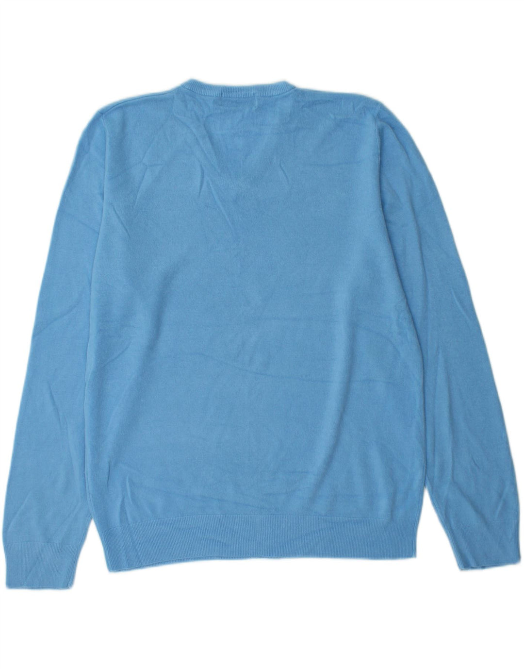 Marks & Spencer Herre V-hals sweater Stor blå akryl