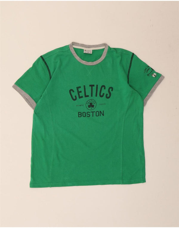Champion Boys Boston Celtics Grafisk T-Shirt Top 13-14 år XL Grøn