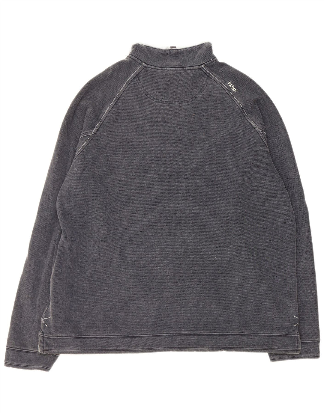 Fedt ansigt herre lynlås-hals sweatshirt XL marineblå bomuld