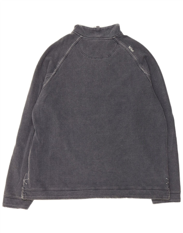Fedt ansigt herre lynlås-hals sweatshirt XL marineblå bomuld