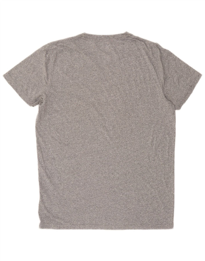Hollister Herre T-shirt Top Medium Grey Flecked Bomuld