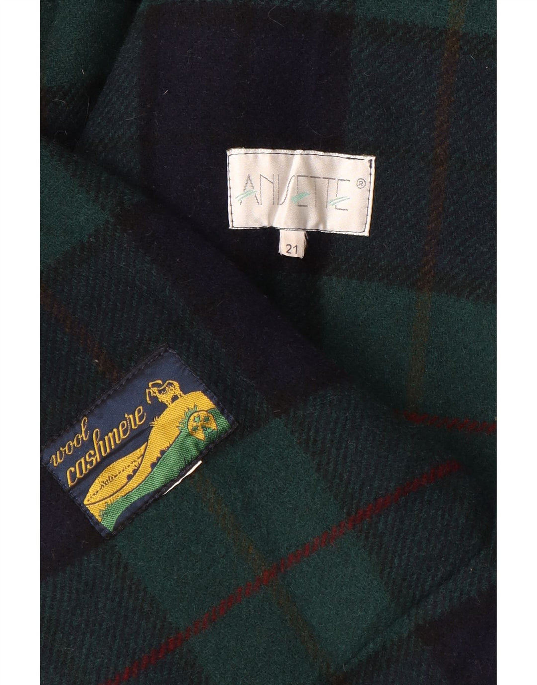 Vintage overfrakke til kvinder UK 20 2XL Marineblå Uld