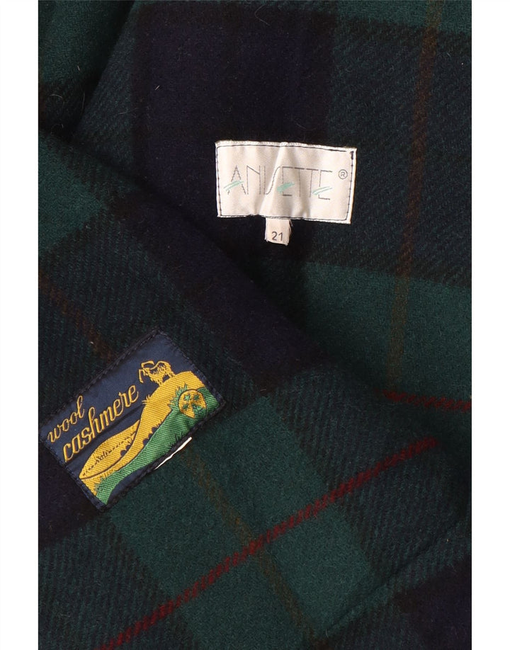 Vintage overfrakke til kvinder UK 20 2XL Marineblå Uld
