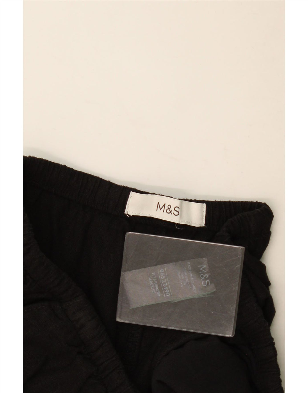 Marks & Spencer Chino Shorts til kvinder UK 10 Small W30 Black Linen