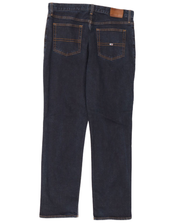 Tommy Hilfiger Mens Straight Jeans W36 L32 Navy Blue Cotton