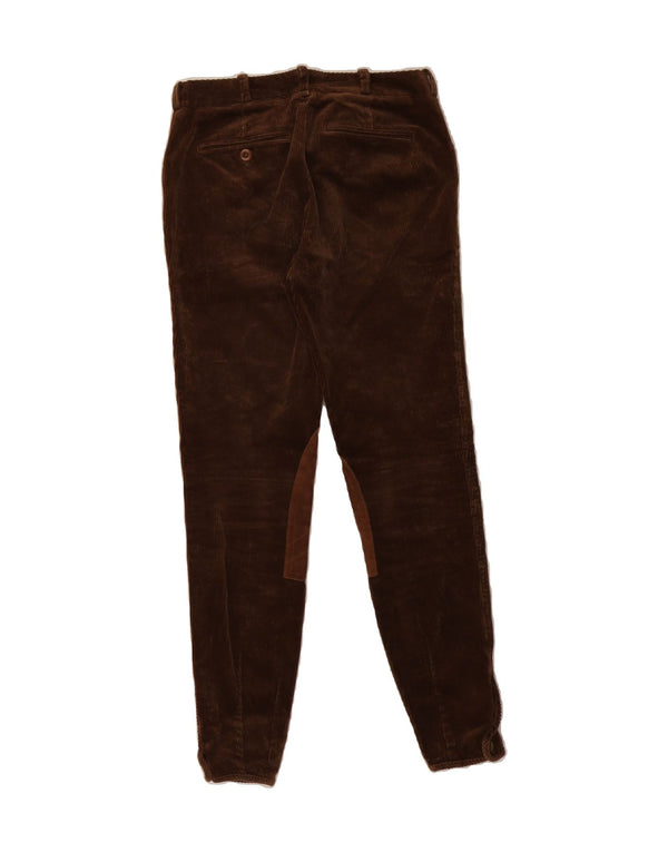 RALPH LAUREN Womens Corduroy Trousers US 4 Small W27 L27 Brown Colourblock