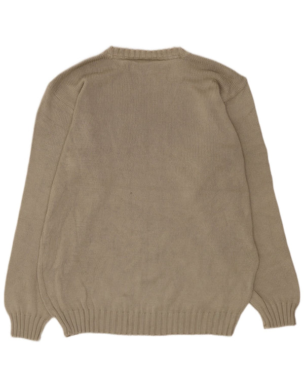 Paul & Shark Herre sweater med rund hals, medium beige bomuld