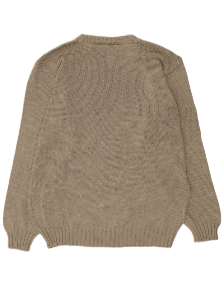 Paul & Shark Herre sweater med rund hals, medium beige bomuld