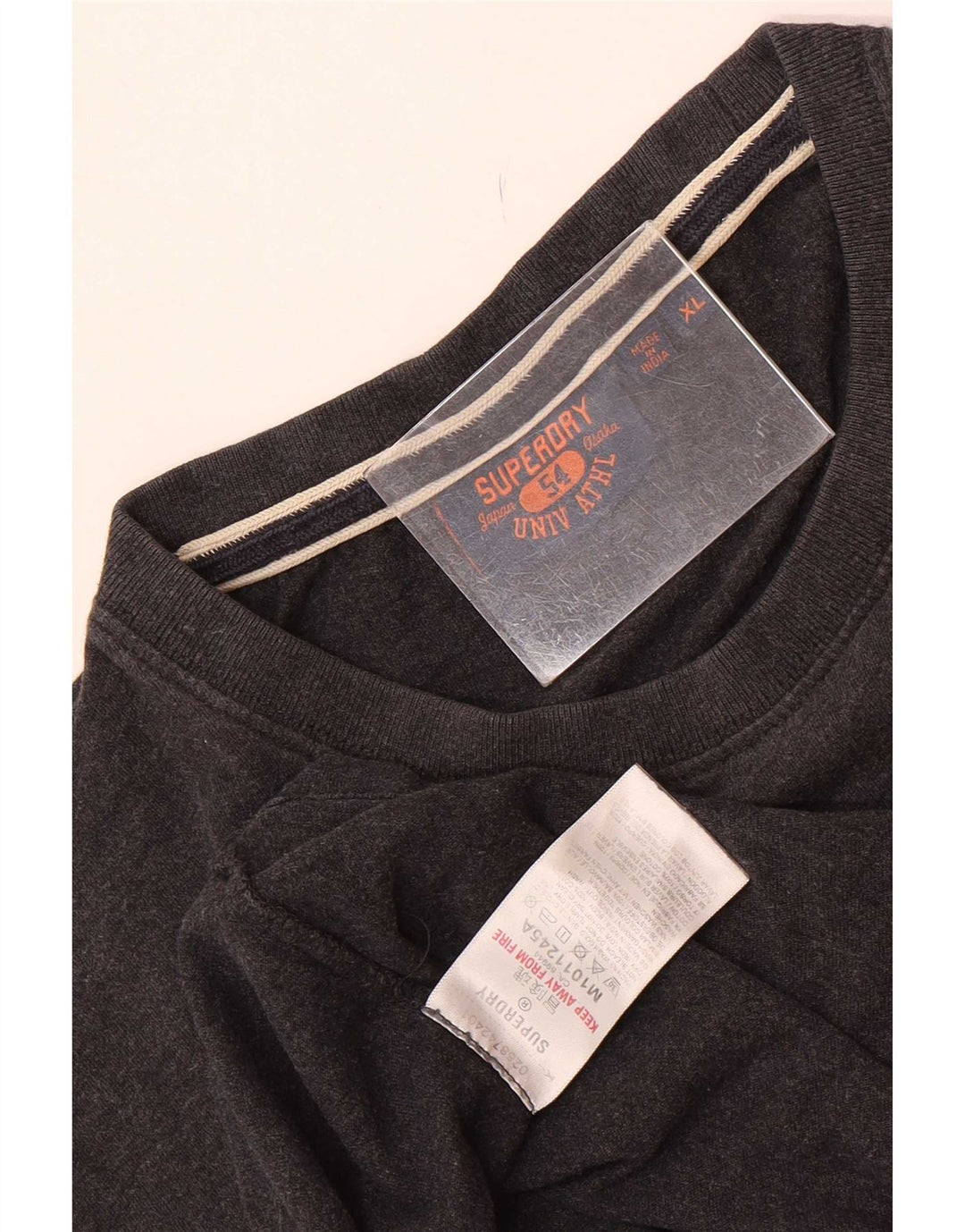 Superdry Herre grafisk T-shirt Top XL Grå Bomuld