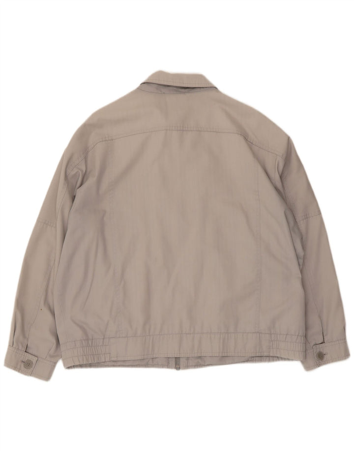 Vintage Bomber Jacket UK 40 Stor Grå Polyester