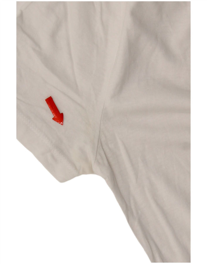 Zara Dame T-Shirt Top UK 10 Small White