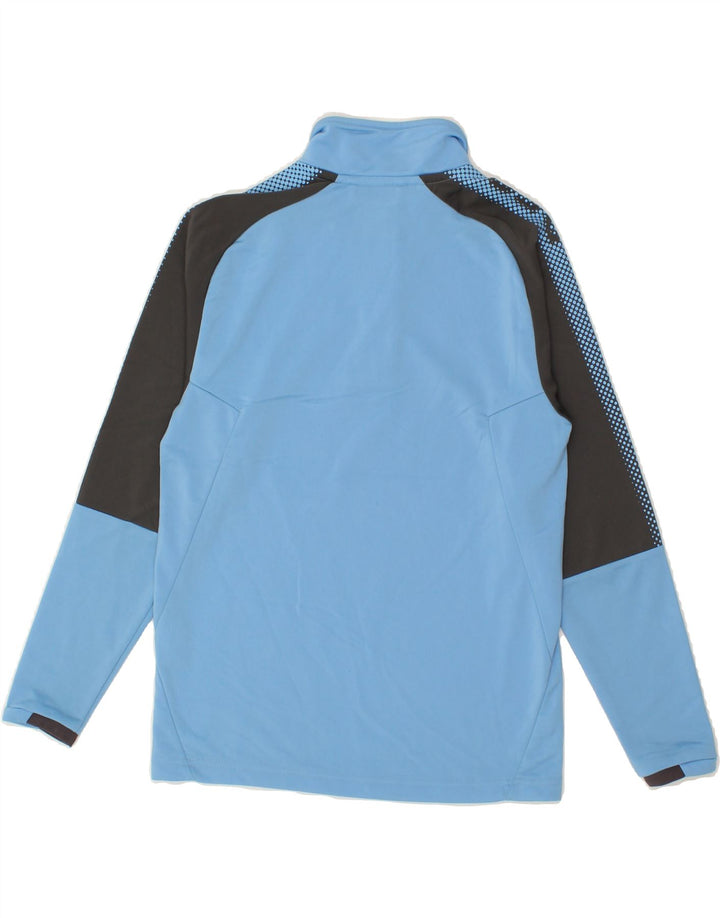 PUMA Boys Zip Neck Pullover Tracksuit Top 11-12 Years Blue Colourblock Vintage Puma and Second-Hand Puma from Messina Hembry 