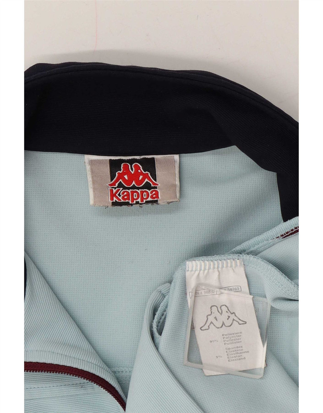 Kappa træningsdragt topjakke til kvinder UK 12 Medium Blue Colourblock Polyester