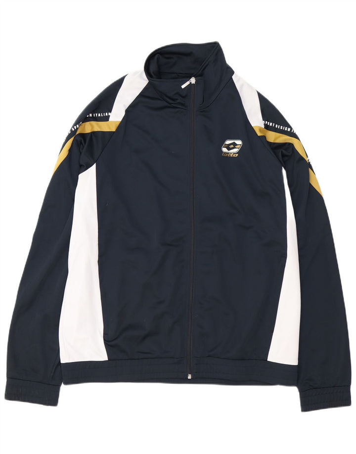 Lotto Herre grafisk træningsdragt Topjakke 2XL Marineblå Colourblock Polyester