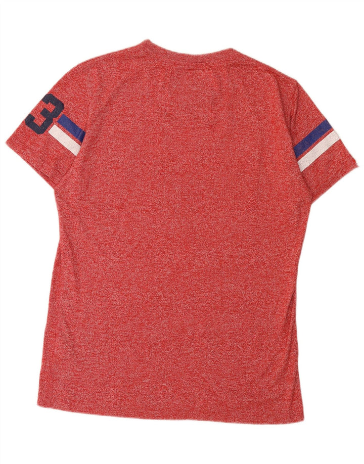 Superdry Grafisk T-shirt top til mænd, stor rød flækket bomuld