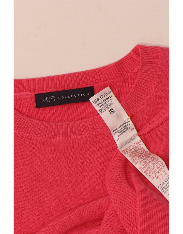Marks & Spencer Dame sweater med rund hals DK 8 Lille Pink Akryl