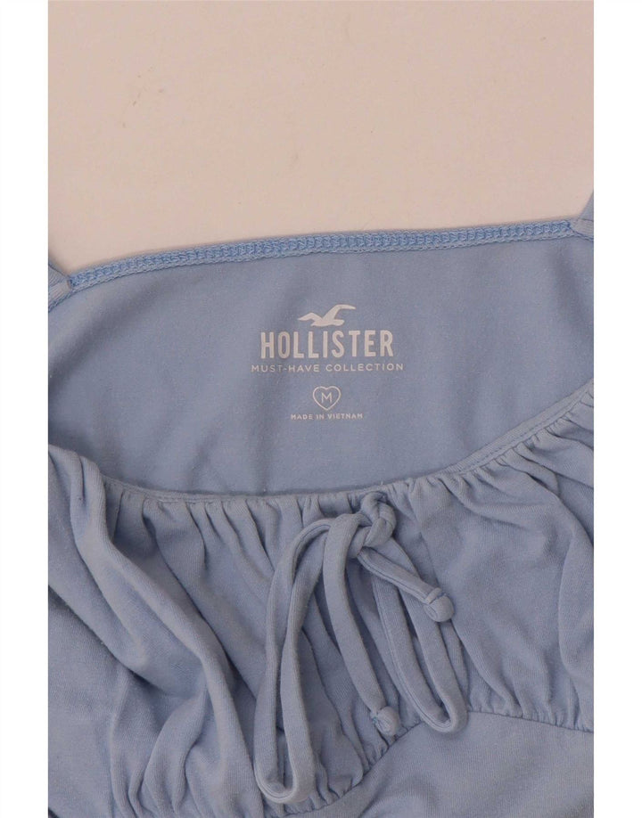 Hollister Dame Crop Cami Top UK 12 Medium Blue