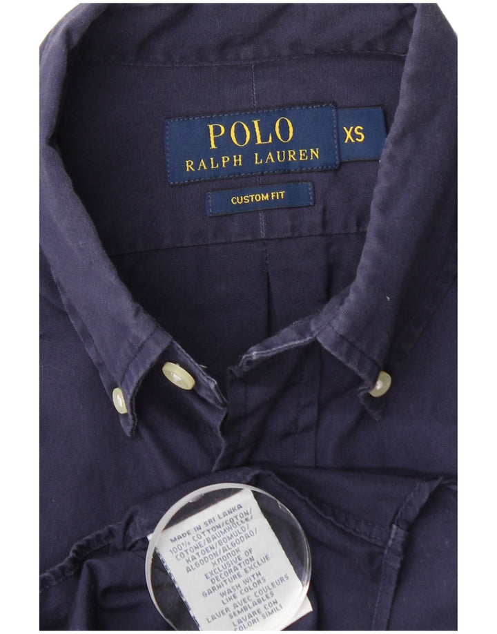 POLO RALPH LAUREN Herre Custom Fit skjorte XS Marineblå bomuld