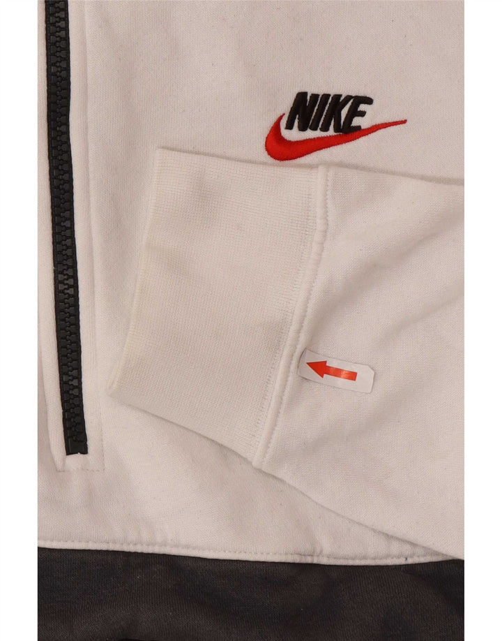 Nike hættetrøje med lynlås til mænd mellem Hvid Colourblock Bomuld
