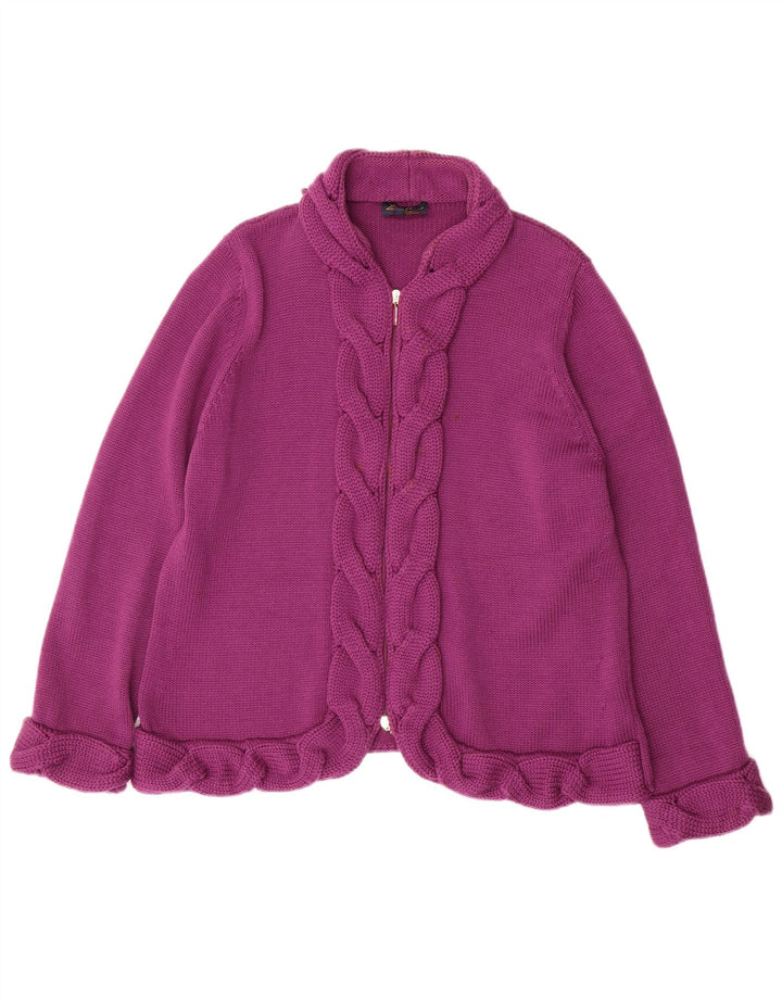 Luisa Spagnoli Dame Cardigan Sweater XL Lilla Uld