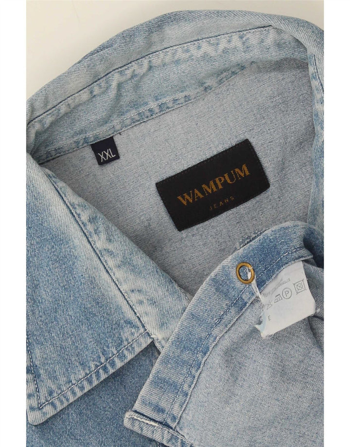 Wampum Herre Denim Shirt 2XL Blå Bomuld