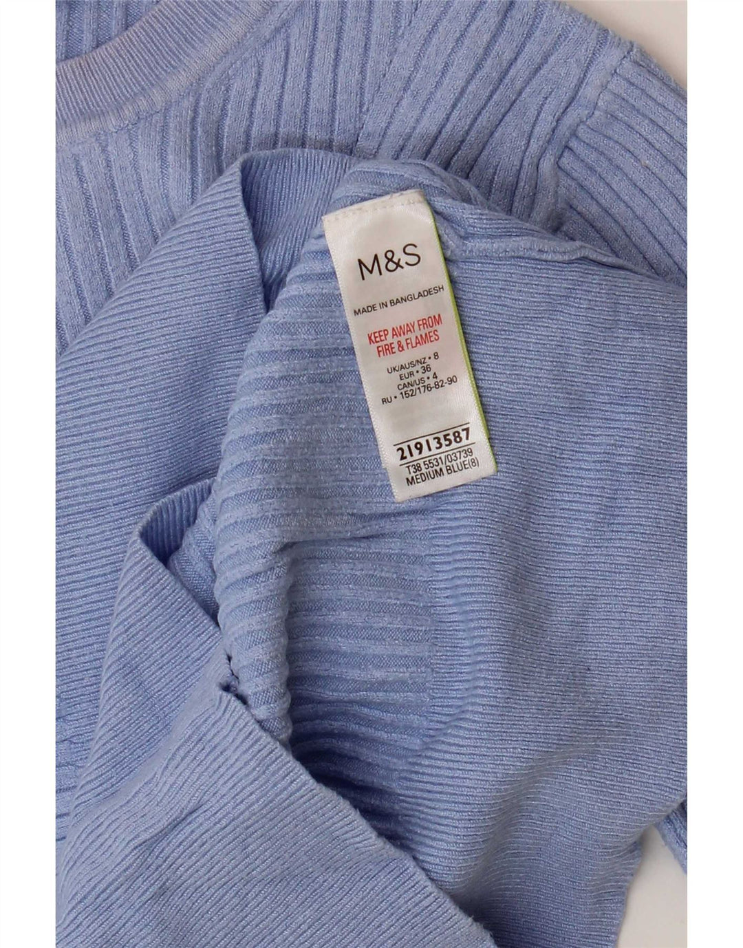 Marks & Spencer Dame sweater med rund hals DK 8 Lille blå