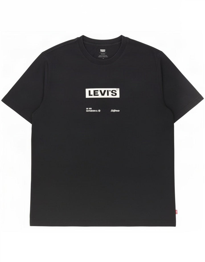 Levi's Herre grafisk T-shirt Top Medium Sort Bomuld