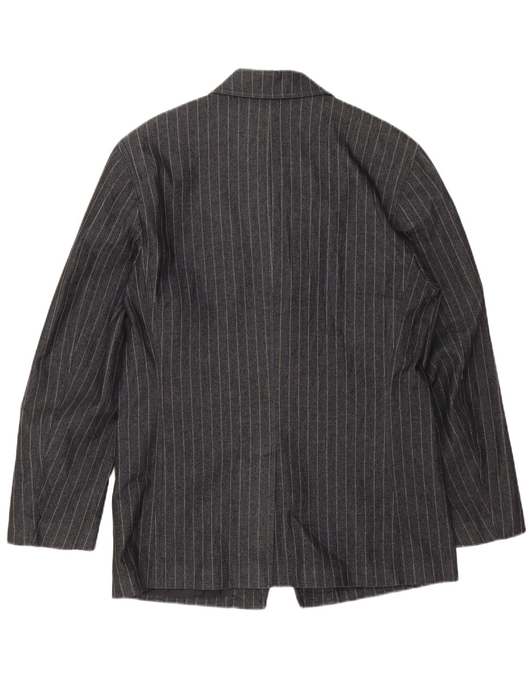 Zara Herre Blazer Jacket UK 38 Mellem grå stribet bomuld