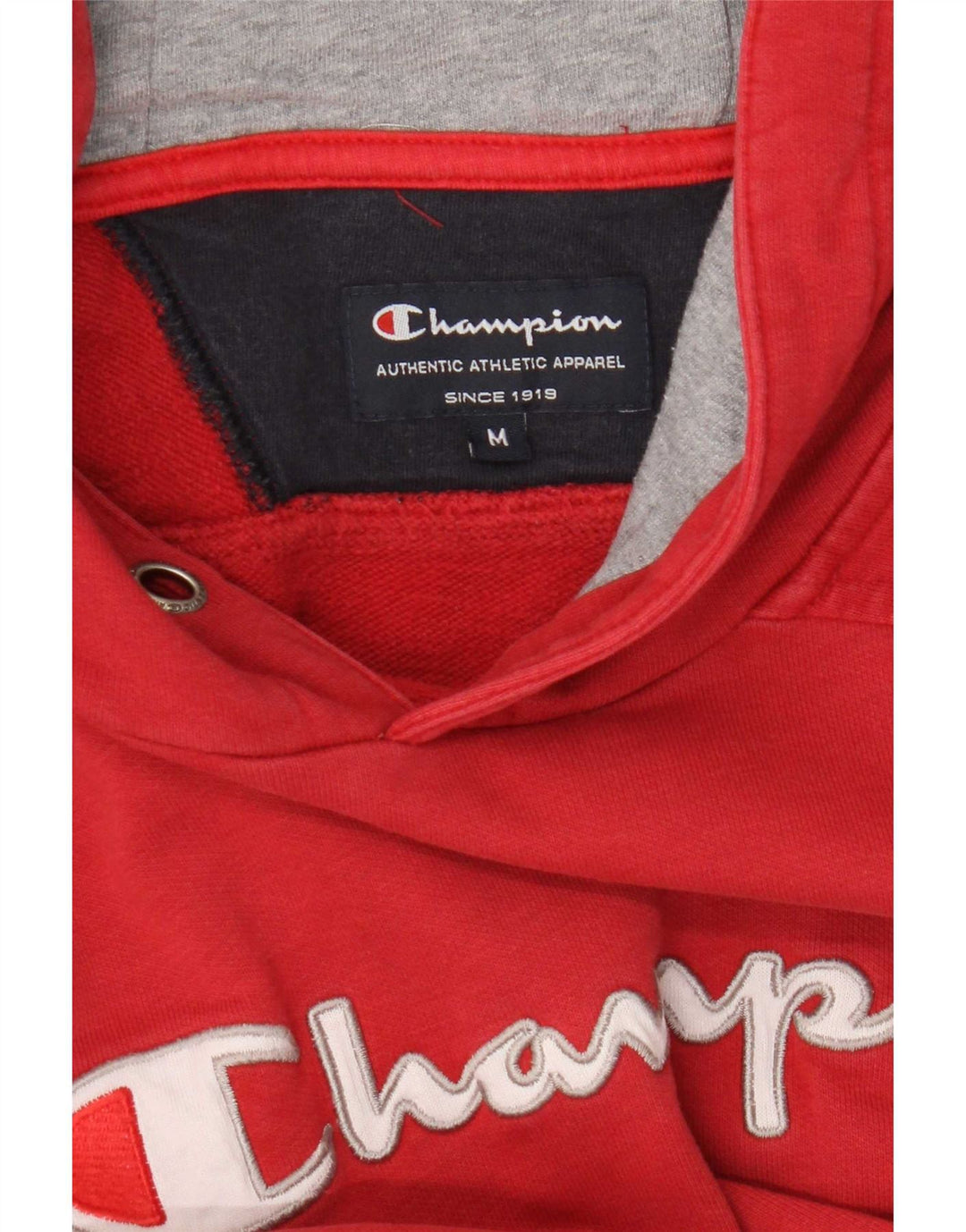 Champion Herre grafisk hættetrøje Jumper Medium Rød Colourblock