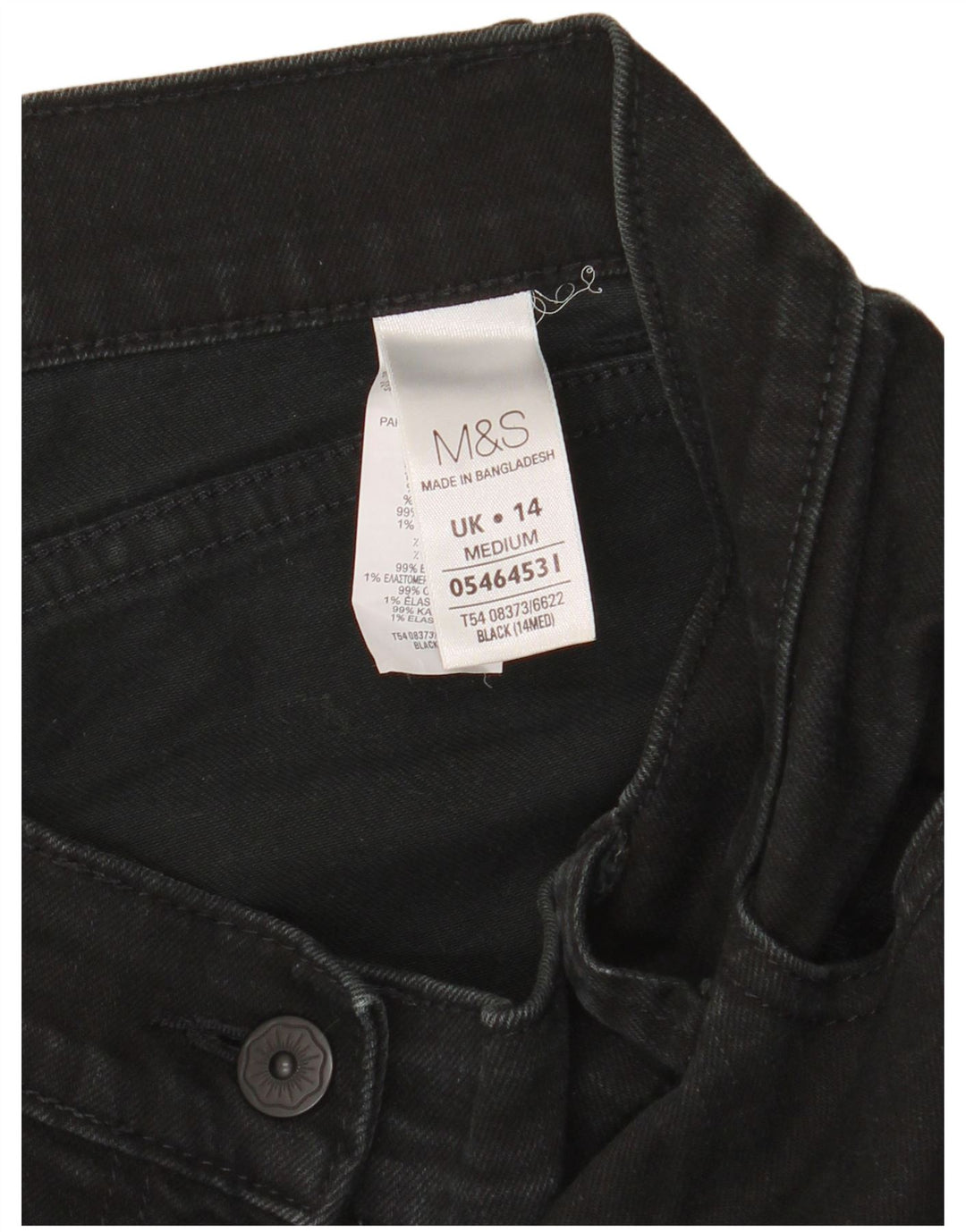 Marks & Spencer Dame Bootcut Jeans UK 14 Large W32 L30 Black Bomuld