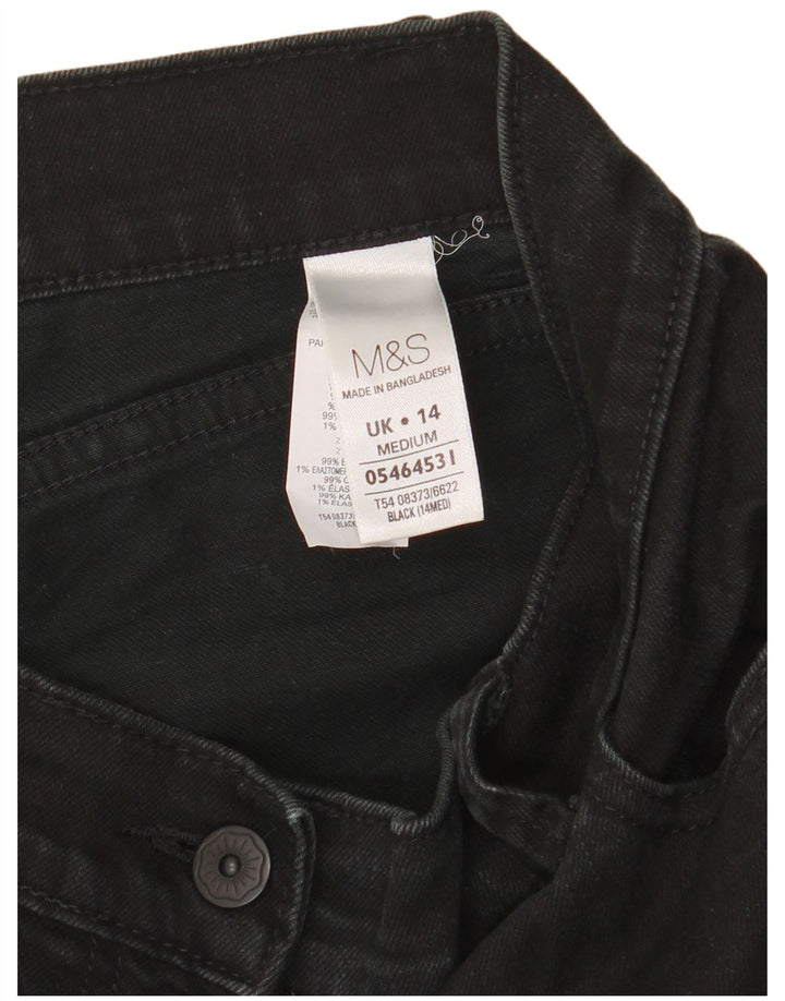 Marks & Spencer Dame Bootcut Jeans UK 14 Large W32 L30 Black Bomuld