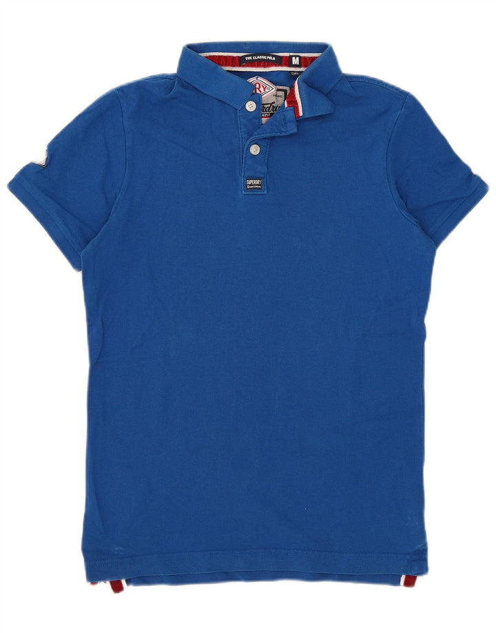 Superdry Poloshirt med klassisk pasform til mænd mellemblå bomuld