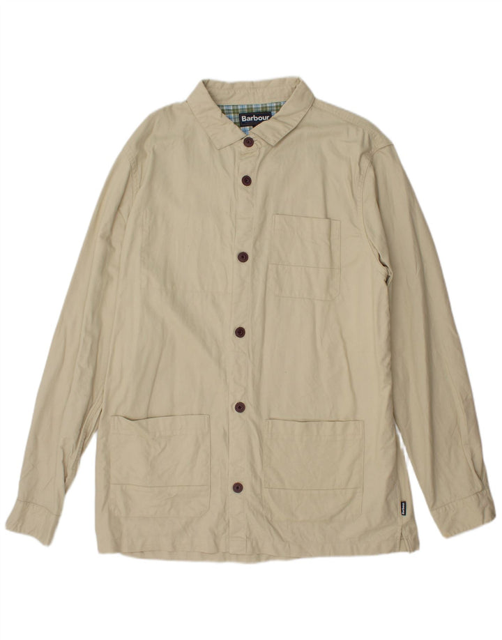 Barbour Herre Utility Jacket UK 42 XL Beige Bomuld