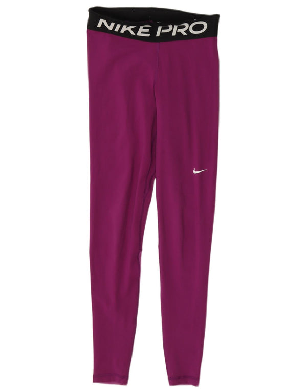 Nike Graphic Leggings til kvinder UK 8 Small Purple Colourblock