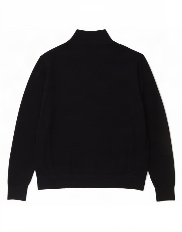 Cos Dame Turtle Neck Jumper Sweater UK 14 Medium Navy Blue Wool