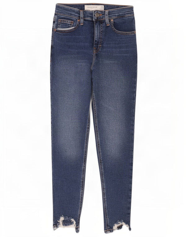 Topshop Womens Jamie Skinny Jeans W25 L28 Blue Cotton