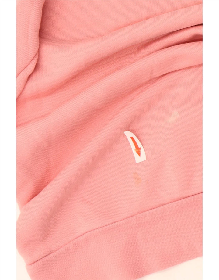 Adidas Dame Grafisk Sweatshirt Jumper UK 12/14 Medium Pink Bomuld