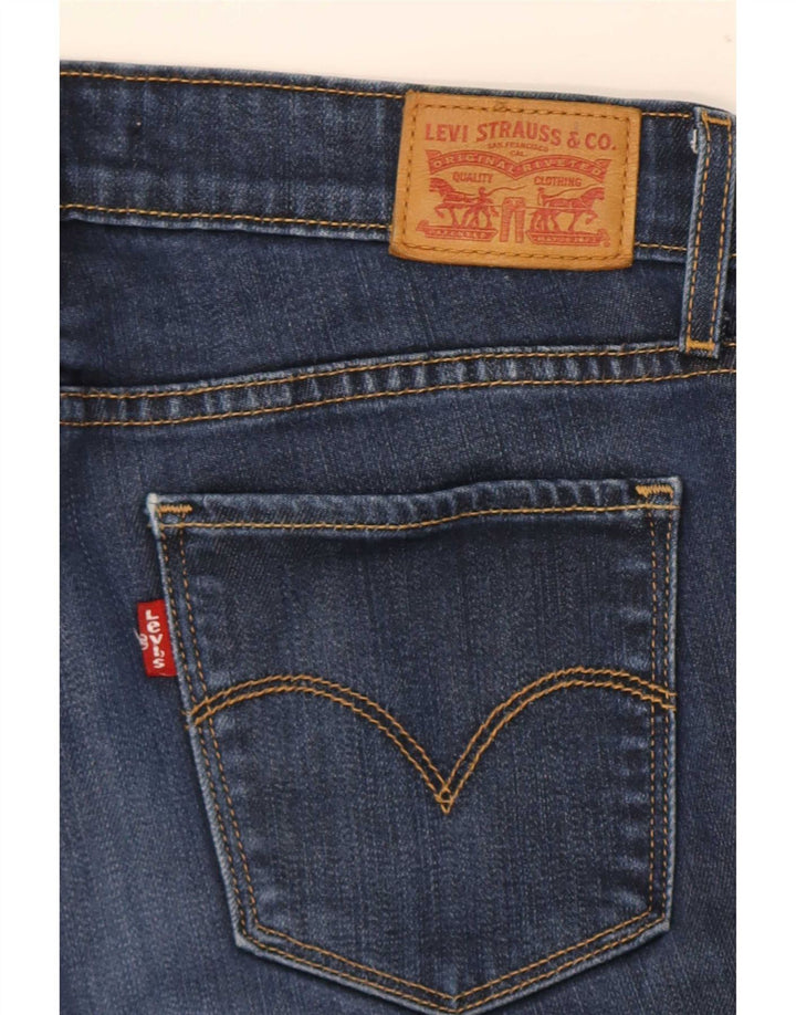 Levi's Dame 711 Skinny Jeans W27 L30 Navy Blue Lyocell