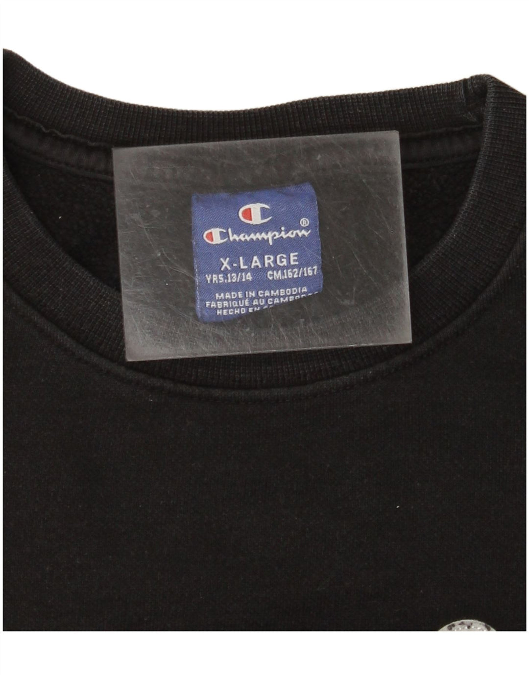 CHAMPION Drenge Grafisk Sweatshirt Jumper 13-14 år XL Sort