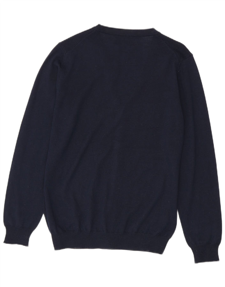 Marks & Spencer Herre Cardigan Sweater Lille marineblå akryl